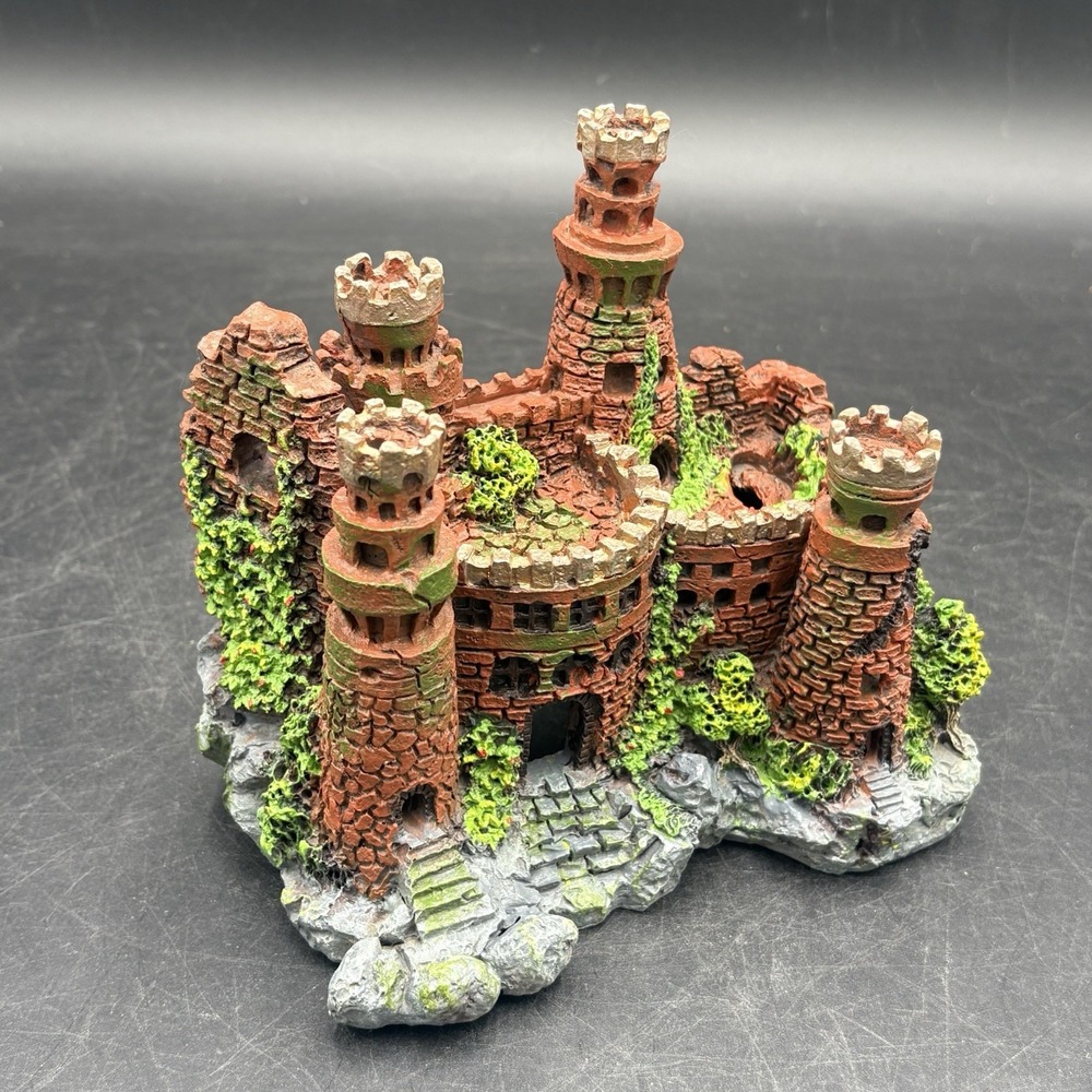 Aquarium Castle Heavy Red Brick Vibrant Colors